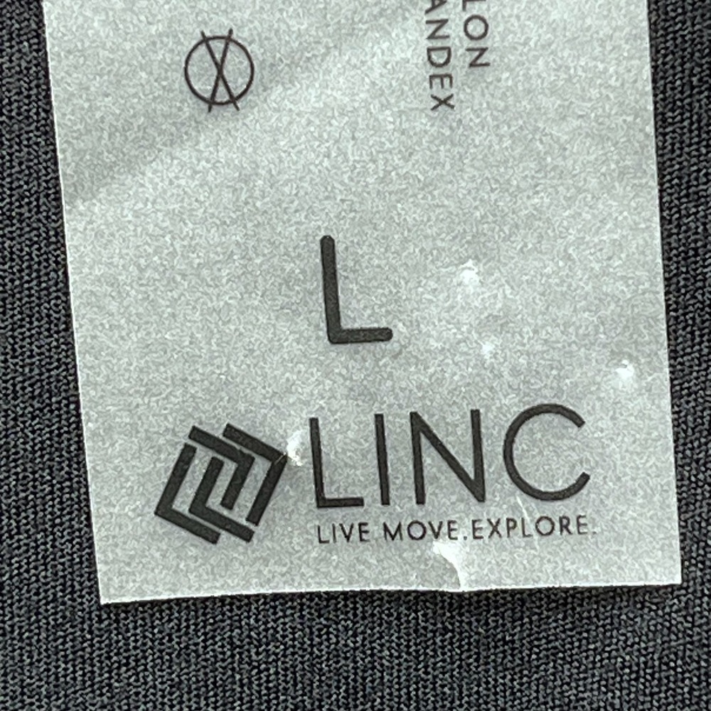 LINC Women Long Sleeve Top Nylon Spandex Black Large Athleisure Open Back - Picture 5 of 8